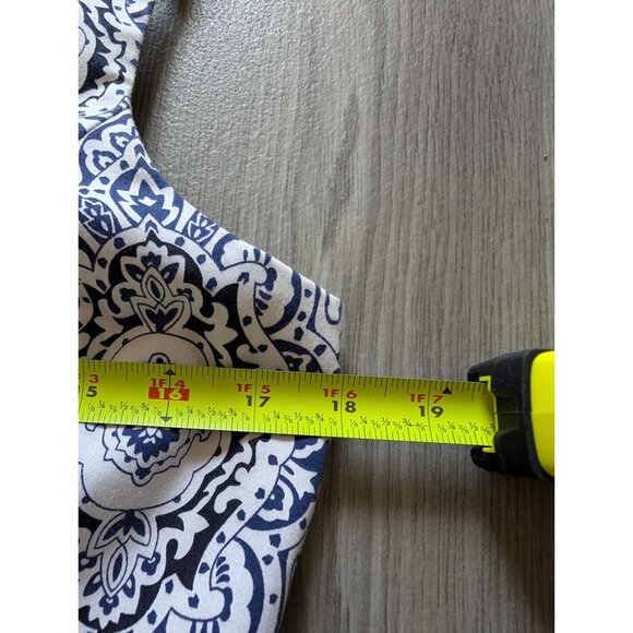 Jones New York Signature Stretch Square Neck Dress Size 10 Navy & White - Picture 9 of 9